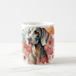 Elegant Weimaraner Watercolor Art Mugg