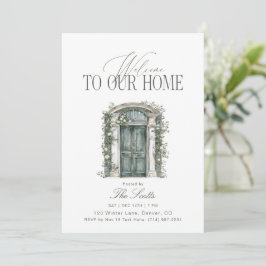 Elegant Welcome To Our Home Housewarming Inbjudningar