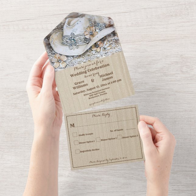 Elegant Western Boho Bröllop allt-i-ett (Avrivbar del)