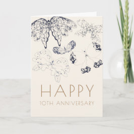 Elegant Whimsical Classic Butterflies-årsdagen Kort