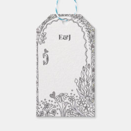 Elegant Whimsical Garden Door Wedding Presentetikett