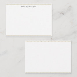 Elegant Whimsical Guld Ram par Bröllop par Anteckningskort