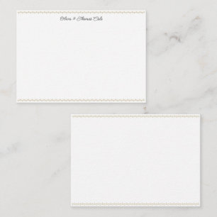 Elegant Whimsical Guld Ram par Bröllop par Anteckningskort