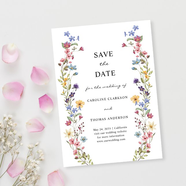 Elegant Whimsical WildblomGarden Wedding Spara Datumet (Skapare uppladdad)