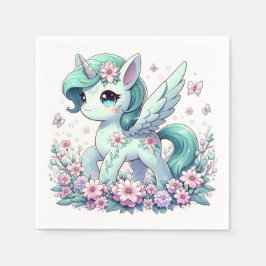 Elegant Whimsique Unicorn Baby Shower Pappersservett