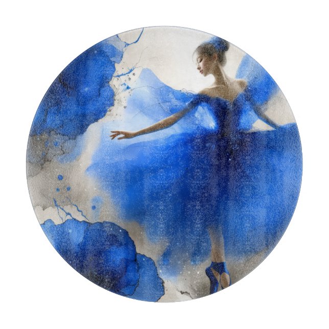 Elegant Whirl Balett i indigo blå (Framsidan)