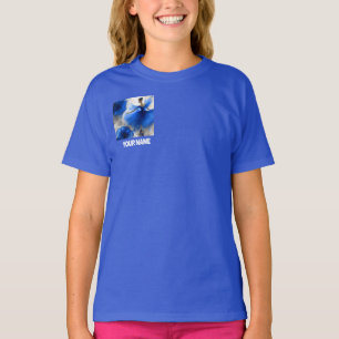 Elegant Whirl Balett i indigo blå T Shirt