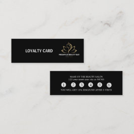 Elegant white and black beauty salon lojalitetskort