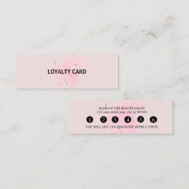 Elegant white and black beauty salon lojalitetskort