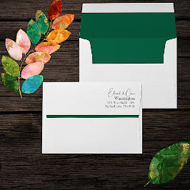 Elegant White and Emerald Grönt