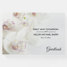 Elegant White and Lila Orchids | BRÖLLOP Gästböcker