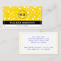 Elegant White Black Guld Monogram