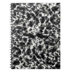 Elegant White Black Marble Anteckningsbok