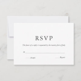 Elegant White Black Modern Monogram Payed OSA Kort