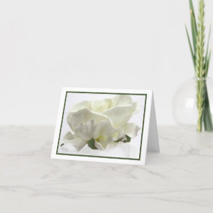 Elegant White Blommigt Bröllop Notecards Kort