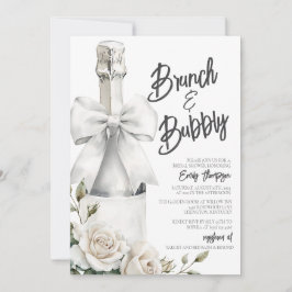 Elegant White Blommigt Brunch och Bubly