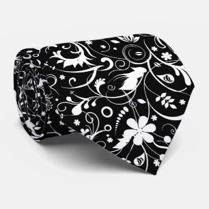 Elegant White Blommigt Fabric Mönster Slips
