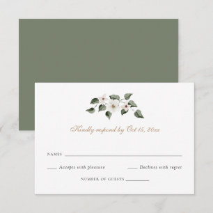 Elegant White Blommigt Greenery Ivy Bröllop OSA Inbjudningar
