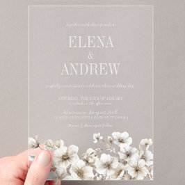 Elegant White Blommigt Winter Wedding