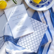 Elegant White & Blue Mediterranean Bröllop