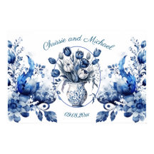 Elegant White & Blue Tulips i Vas Bröllop