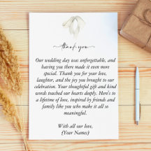 Elegant White Bow Gifter sig Bröllop