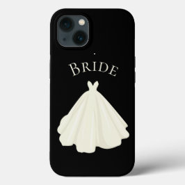 Elegant White Bride Gown Typography Bröllop