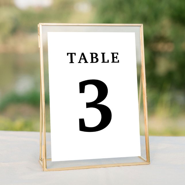 Elegant White Bröllop Bordsnummer (Elegant White Wedding Table Number
)