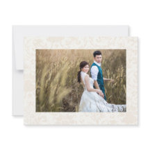 Elegant White Bröllop Photo Tack Side