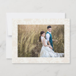 Elegant White Bröllop Photo Tack Side