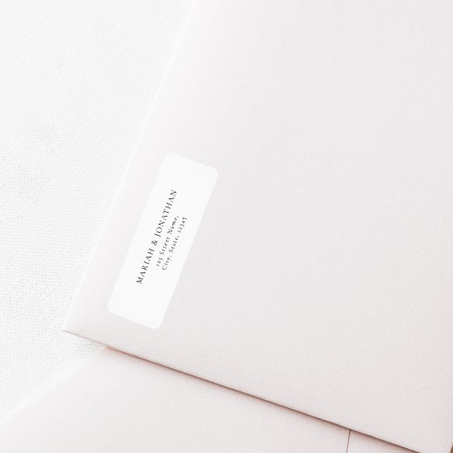 Elegant White Bröllop Return-adressetikett Returadress Etikett (Skapare uppladdad)