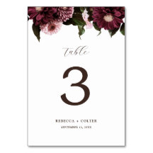 Elegant White Burgundy Blommigt Bröllop