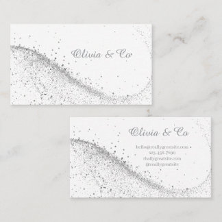 Elegant White Business Card Visitkort