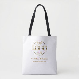 Elegant White Business Company Logotyp Promotional Tygkasse