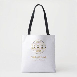 Elegant White Business Company Logotyp Promotional Tygkasse
