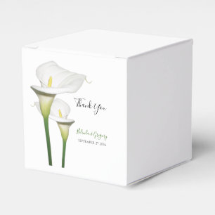 Elegant White Calla Lilies Bröllop Presentaskar