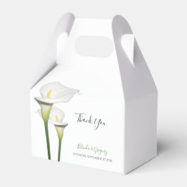 Elegant White Calla Lilies Bröllop Presentaskar