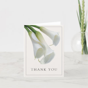 Elegant White Calla Lilies Tack Kort