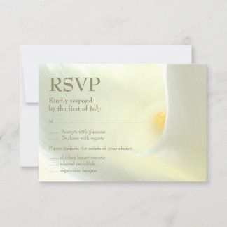 Elegant White Calla Lily OSA kort