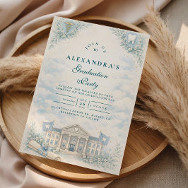 Elegant White Coat Dentist Graduation Party Inbjudningar