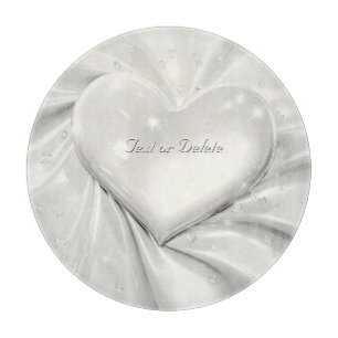 Elegant White Cream Heart Clearboard