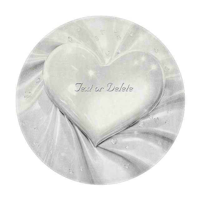 Elegant White Cream Heart Clearboard (Framsidan)
