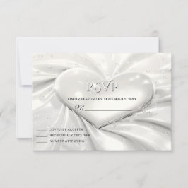 Elegant White Cream Heart OSA kort
