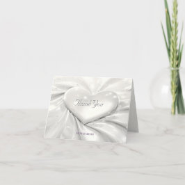Elegant White Cream Heart - tackkort
