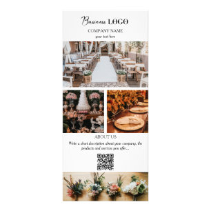 Elegant White Event Planering Business 4 Foton Reklamkort