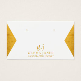 Elegant White Faux Foil Jewelry Visning Cards Visitkort