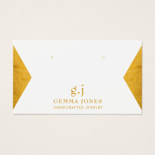 Elegant White Faux Foil Jewelry Visning Cards Visitkort