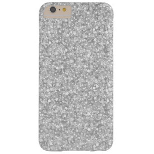 Elegant White Faux Glitter och Sparkless Barely There iPhone 6 Plus Skal
