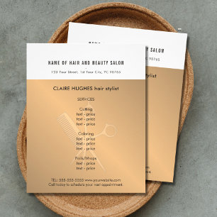 Elegant White Faux Guld Scissors Beauty Salon Flygblad