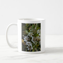 Elegant White Flannel Flower Minimalist Botanical Kaffemugg